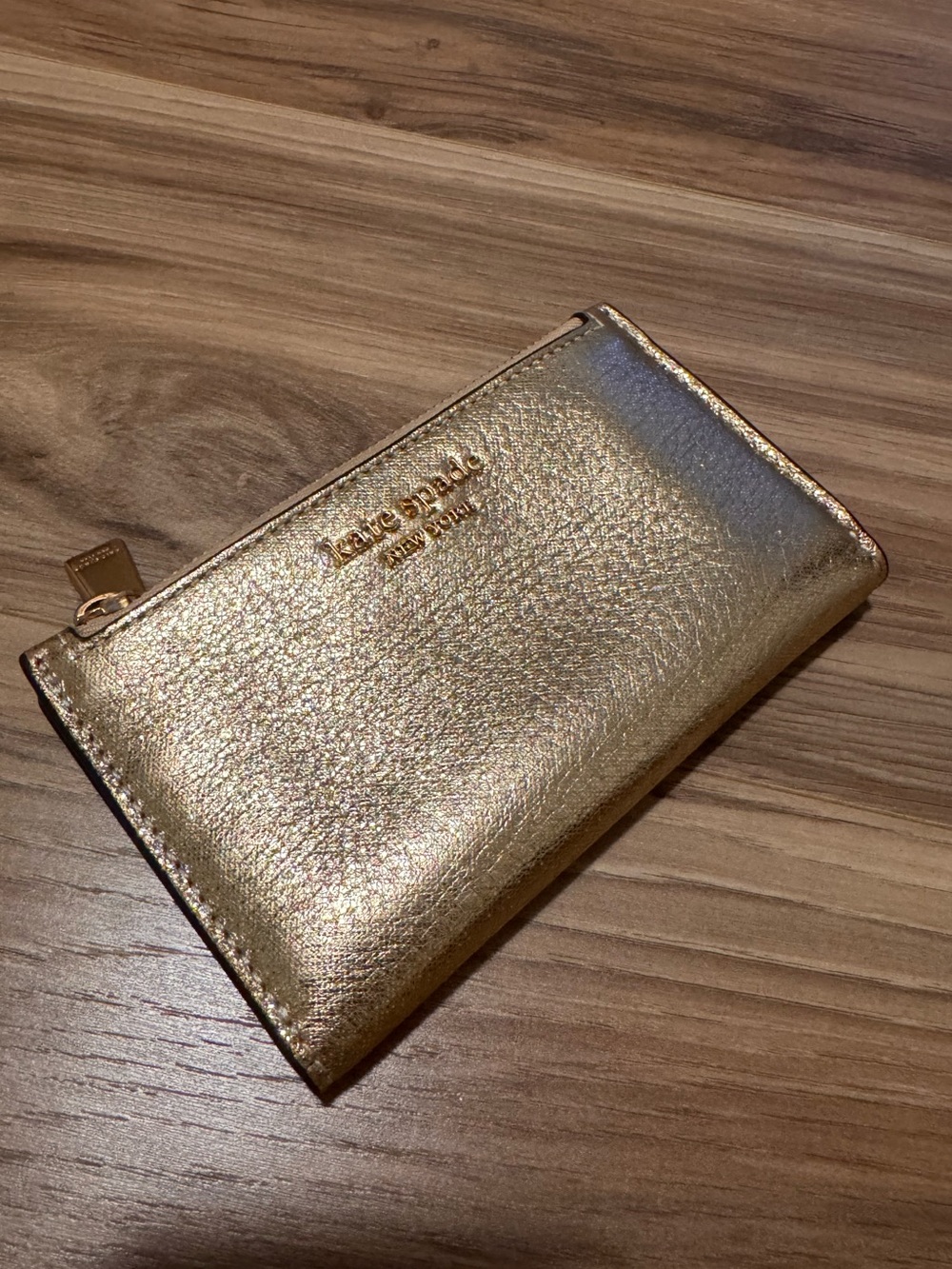 Gold Zip Wallet